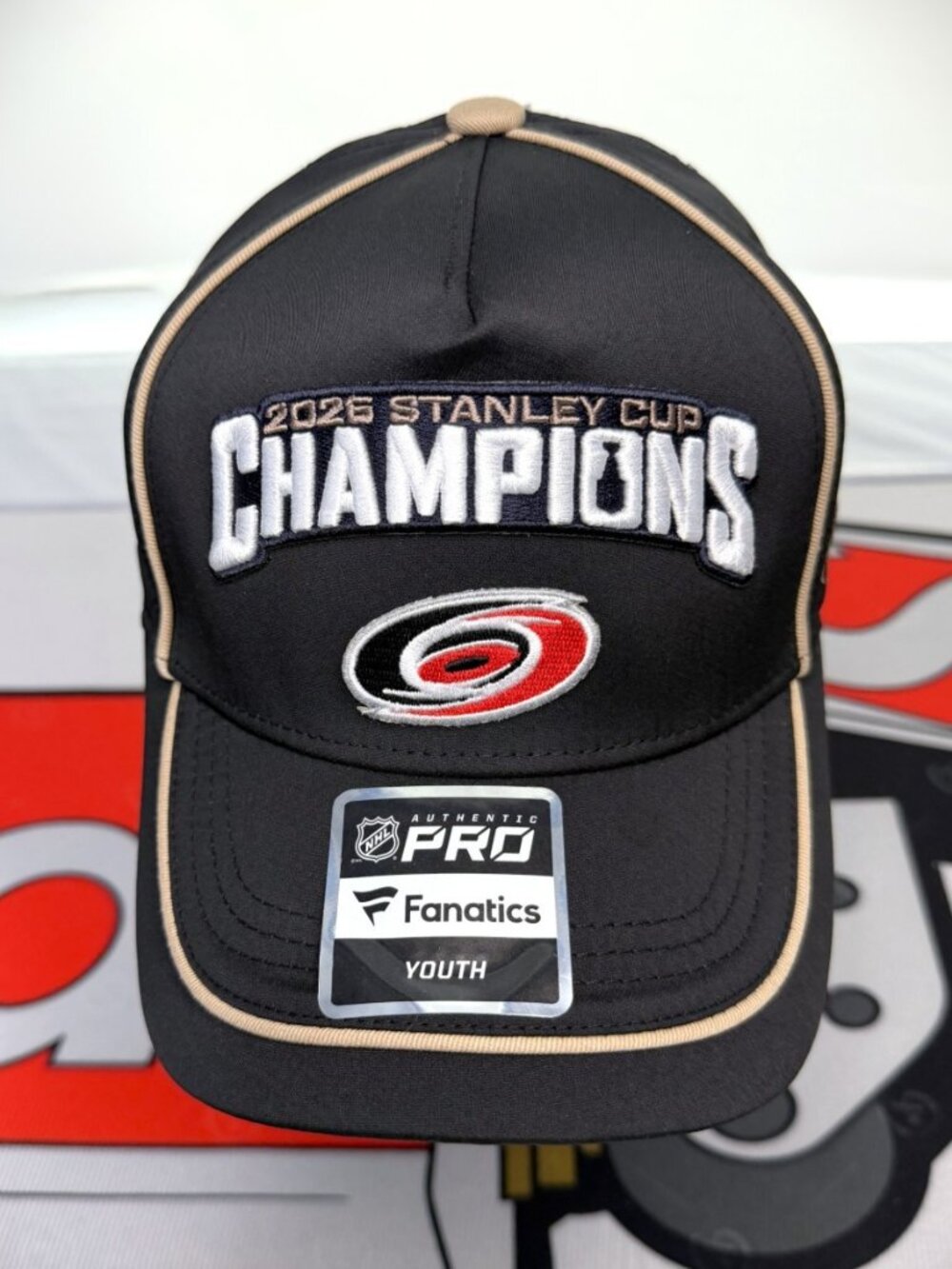 Fanatics Pro Carolina Hurricanes 2026 Stanley Cup Champions YOUTH Snapback Cap